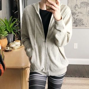 Grey Cashmere Zip Up Sweater Sam’s Fiifth Avenue